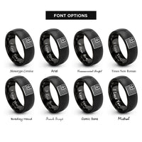 font options for inside engraving on black stars stripes rings