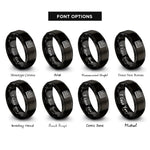 font options for inside engraving on black stars stripes rings