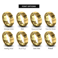 font options for inside engraving on gold stars stripes rings
