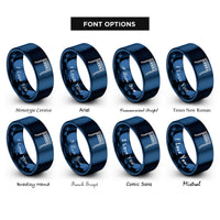 font options for inside engraving on blue start lights gantry rings