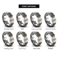font options for inside engraving on grey starting lights rings