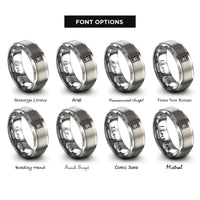 font options for inside engraving on gray station clock rings