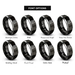 font options for inside engraving on black & grey steam locomotive rings