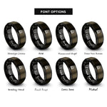 font options for inside engraving on gunmetal & black steam locomotive rings