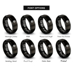 font options for inside engraving on black steampunk skull goggles rings