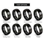 font options for inside engraving on black stenograph machine rings