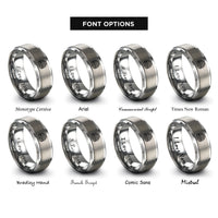 font options for inside engraving on grey stenograph machine rings