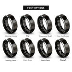 font options for inside engraving on black & grey step sequencer grid rings