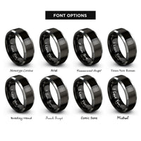 font options for inside engraving on black & grey step sequencer grid rings