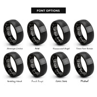 font options for inside engraving on black step sequencer grid rings
