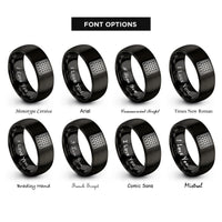 font options for inside engraving on black step sequencer grid rings