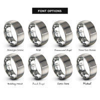 font options for inside engraving on grey step sequencer grid rings