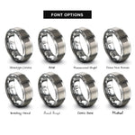 font options for inside engraving on silver step sequencer grid rings
