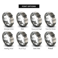 font options for inside engraving on silver step sequencer grid rings