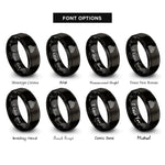 font options for inside engraving on black steps peak rings