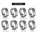 font options for inside engraving on gray stereo microscope rings