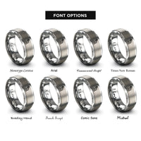 font options for inside engraving on silver stereo microscope rings