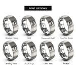font options for inside engraving on gray stereo waveform headphones rings