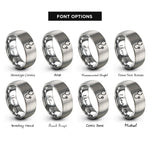 font options for inside engraving on gray stethoscope rings