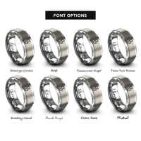 font options for inside engraving on silver stethoscope rings