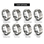 font options for inside engraving on grey stethoscope rings
