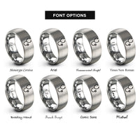 font options for inside engraving on grey stethoscope rings