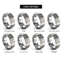 font options for inside engraving on gray stethoscope rings