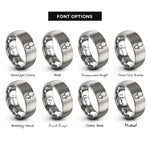 font options for inside engraving on gray stethoscope rings