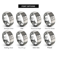 font options for inside engraving on gray stethoscope rings