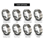 font options for inside engraving on silver stethoscope rings
