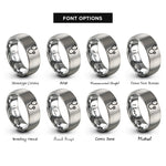 font options for inside engraving on silver stethoscope rings