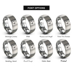 font options for inside engraving on gray stethoscope rings