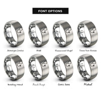 font options for inside engraving on gray stethoscope rings