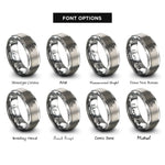 font options for inside engraving on gray stick welder rings