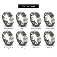 font options for inside engraving on gray stick welder rings