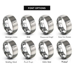 font options for inside engraving on grey stitching awl rings