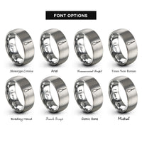 font options for inside engraving on grey stitching awl rings