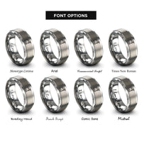 font options for inside engraving on silver stitching pony rings