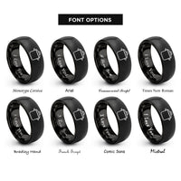 font options for inside engraving on black stockpot rings
