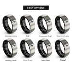 font options for inside engraving on black & silver straif ogham glyph rings