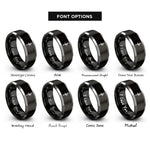font options for inside engraving on black & silver straif ogham glyph rings