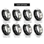 font options for inside engraving on black & grey straif ogham glyph rings