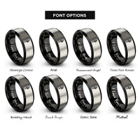 font options for inside engraving on black & gray straif ogham glyph rings