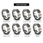 font options for inside engraving on grey straif ogham glyph rings