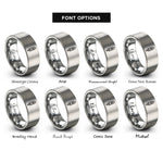 font options for inside engraving on grey street food skewer rings