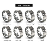 font options for inside engraving on gray streetcar rings