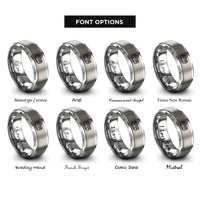font options for inside engraving on grey streetcar rings
