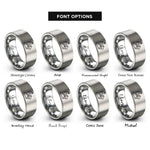 font options for inside engraving on grey strength rings
