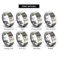 font options for inside engraving on grey strength rings