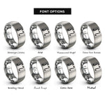 font options for inside engraving on gray string icon rings